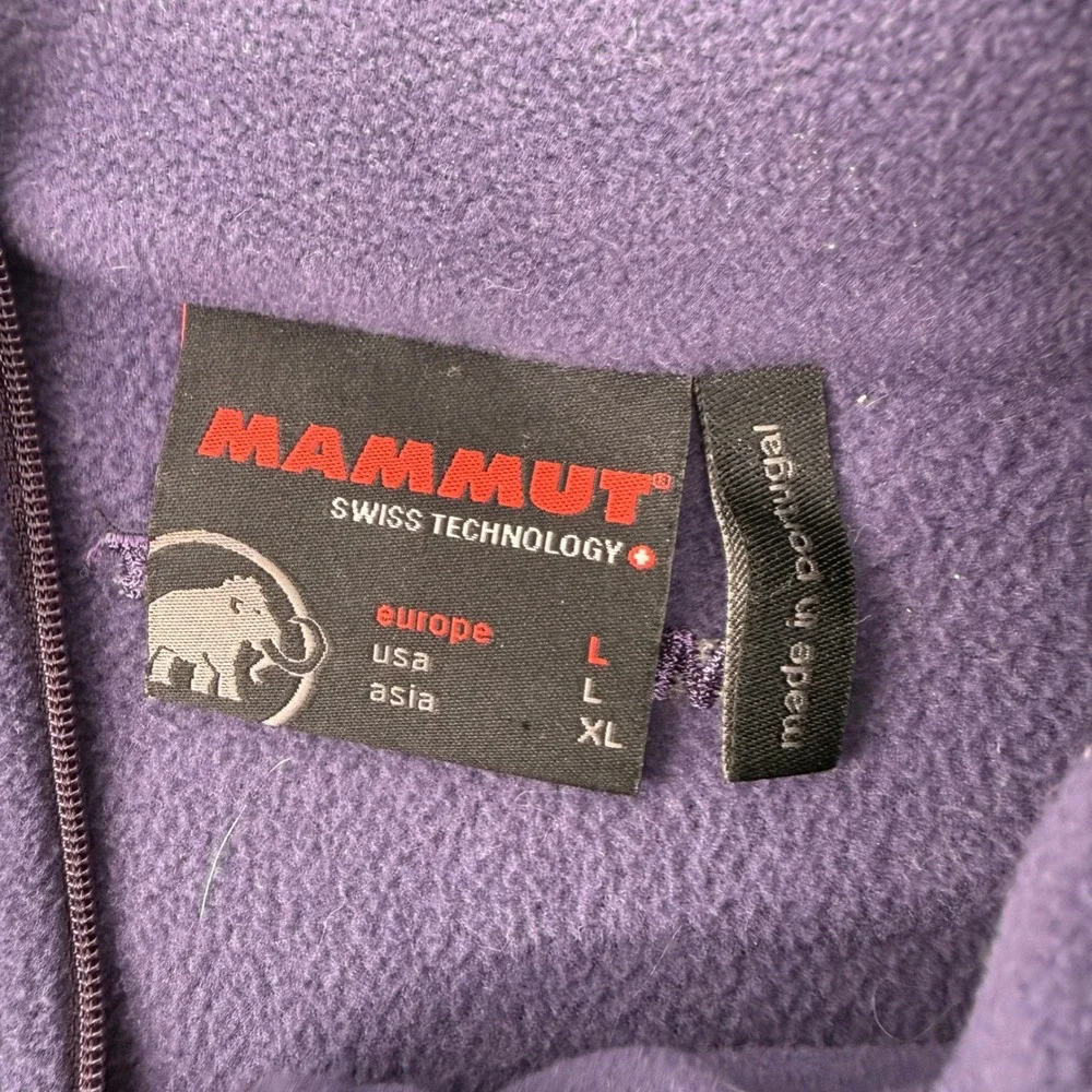 Mammut Womens Purple‎ Tecnopile Fleece Quarter Zip Pullover Sweater 1040-00130 L